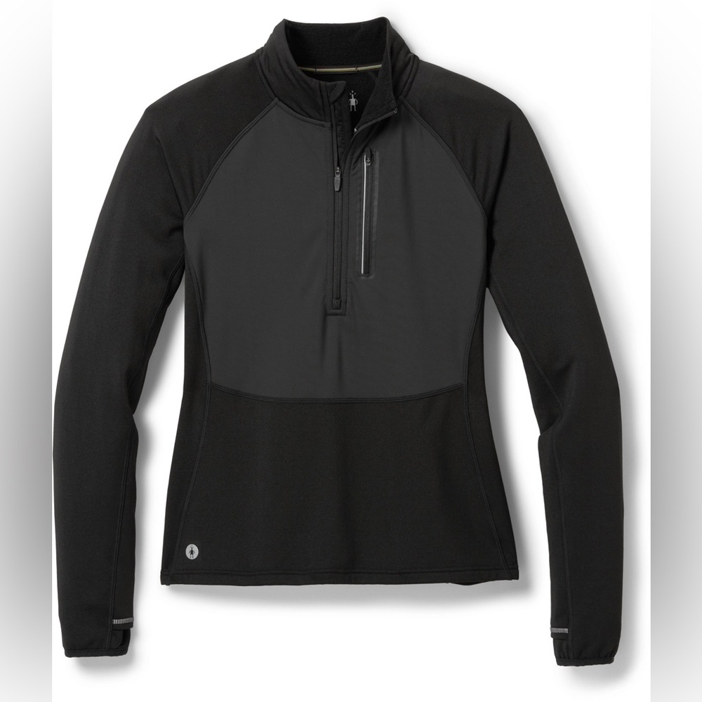 NWT Women’s Smartwool Merino Wool Black Windproof Pullover Medium